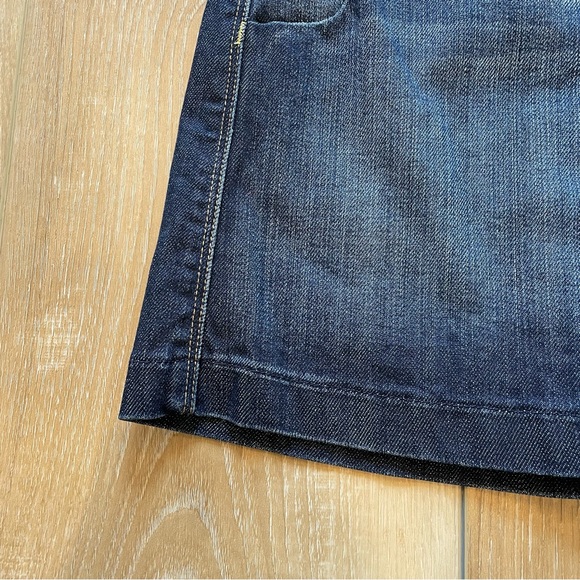 7 For All Man Kind Denim Skirt With Pleated Back - Picture 8 of 16